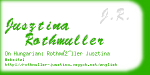 jusztina rothmuller business card